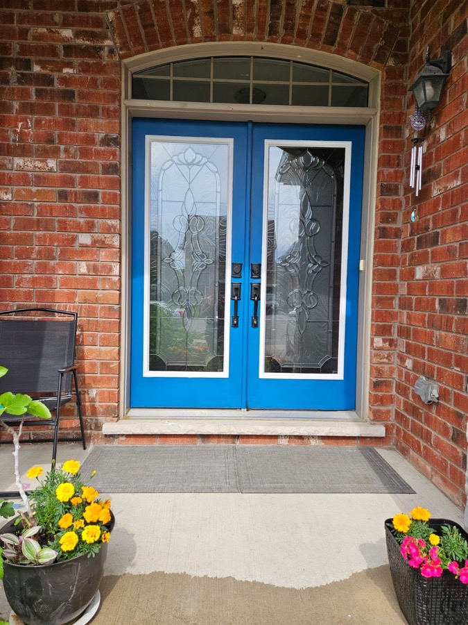 Completed exterior door installation